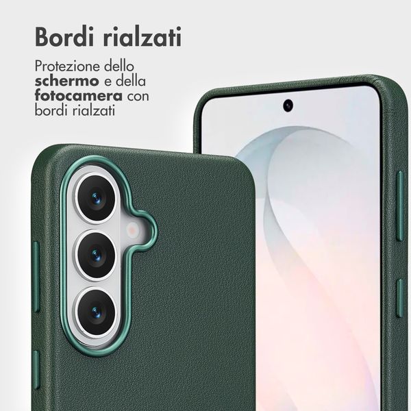 Accezz Cover in pelle 2 in 1 con MagSafe Samsung Galaxy S26 - Cedar Green