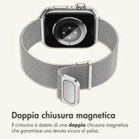 imoshion Milanees magnetisch bandje Apple Watch | 44/45/46/49 mm - Zilver