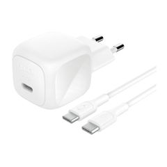 Belkin Caricatore USB-C compatto BoostCharge 45W con cavo USB-C a USB-C - 1 metro - Bianco