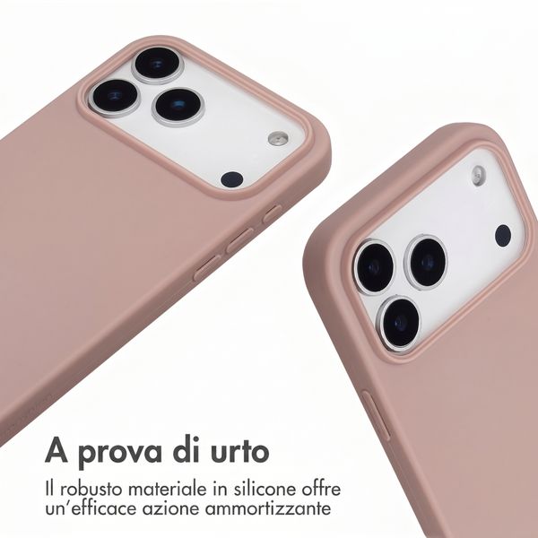 imoshion Cover in Silicone con Cordino Apple iPhone 17 Pro Max - Sand Pink