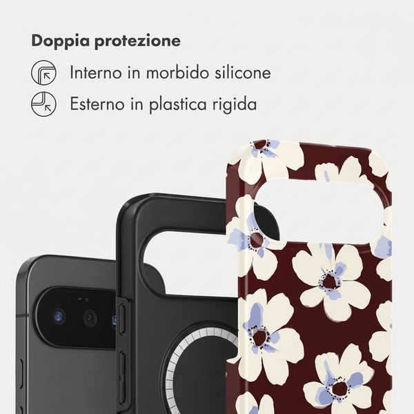 Selencia Cover posteriore Vivid con MagSafe Google Pixel 11 - Choco Flower Pop