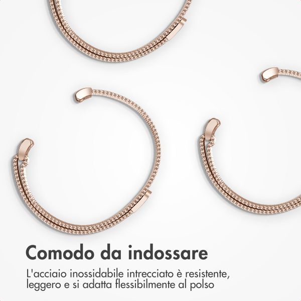 imoshion Cinturino milanese magnetico Samsung Galaxy Watch 8 (40/44mm) / Classic (46mm) - Oro rosa