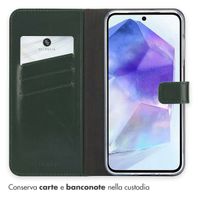 Selencia Cover a libro in vera pelle Samsung Galaxy A26 - Verde