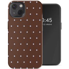 Selencia Cover Posteriore Vivid Apple iPhone 13 - Happy Dots Chocolate