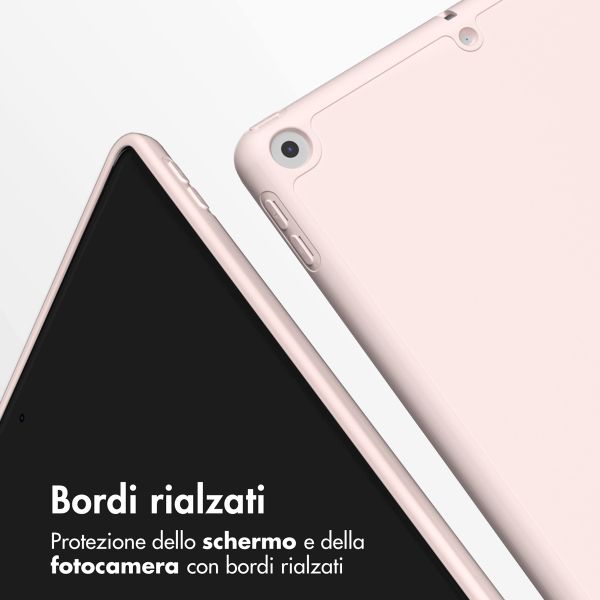 Accezz Cover a libro in silicone Smart Apple iPad 9 (2021) 10.2 pollici / iPad 8 (2020) 10.2 pollici / iPad 7 (2019) 10.2 pollici - Rosa
