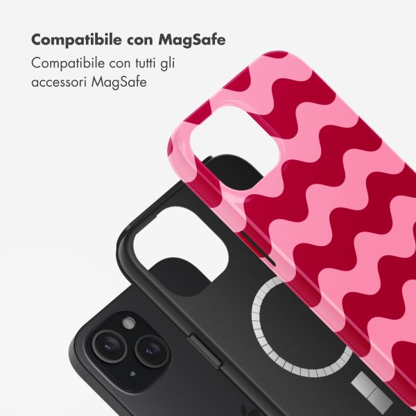 Selencia Cover posteriore Vivid con MagSafe Apple iPhone 15 - Wave Vibes Lipstick
