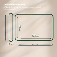 Selencia Cover per laptop in velluto a coste 13-14 pollici - Laptopsleeve - Sage Green