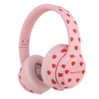 imoshion Cuffie wireless per bambini con LED Light - Limitatore di decibel - Con cavo AUX - Cuoricini