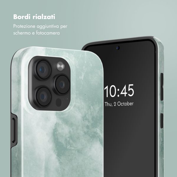 Selencia Cover posteriore Vivid con MagSafe Apple iPhone 15 Pro - Marble Grayed Jade