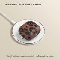 Selencia Cover Sabi stampa pantera  Apple Airpods 3 - Mocha Brown