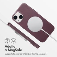 Accezz Cover in Pelle con MagSafe Apple iPhone 14 - Heath Purple