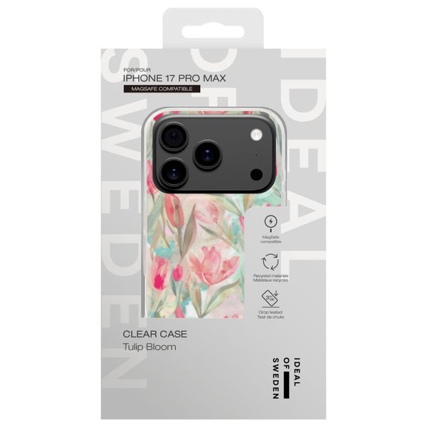 iDeal of Sweden Cover Trasparente con MagSafe Apple iPhone 17 Pro Max - Tulip Bloom