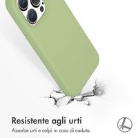 Accezz Cover in silicone liquido con MagSafe Apple iPhone 15 Pro - Verde