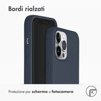 Accezz Cover in silicone liquido con MagSafe Apple iPhone 13 Pro Max - Blu scuro