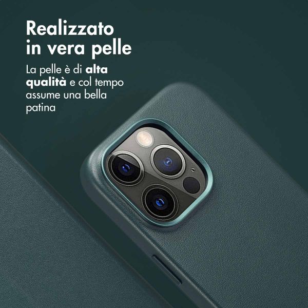 Accezz Cover in pelle 2 in 1 con MagSafe Apple iPhone 14 Pro - Cedar Green