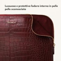Selencia Cover per laptop Croco 13 pollici - Burgundy