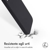 Accezz Cover in silicone liquido con MagSafe Apple iPhone 17e / 16e - Nero