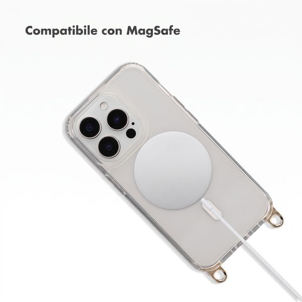 Selencia Cover posteriore Rivièra MagSafe con gancini rimovibili Apple iPhone 15 Pro - Trasparente