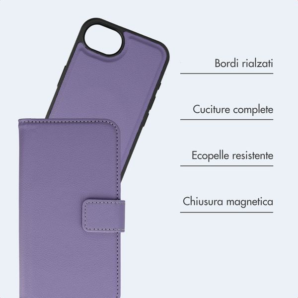 imoshion Cover a libro di lusso 2-in-1 rimovibile Apple iPhone 17e / 16e - Viola