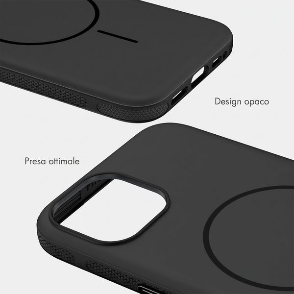 imoshion Cover posteriore Color con Thin MagSafe Ring Apple iPhone 14 / 13 - Nero