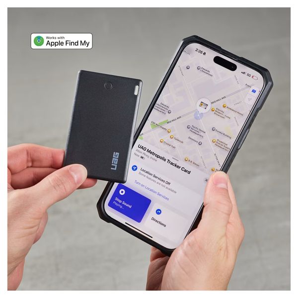 UAG Metropolis wallet con tracker - Compatibile con Apple e Android - Kevlar Black