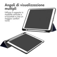 imoshion Cover a libro Trifold Apple iPad 6 (2018) 9.7 pollici / iPad 5 (2017) 9.7 pollici / Air 2 (2014)/Air 1 (2013) - Blu scuro