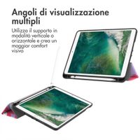 imoshion Cover Trifold Design Apple iPad 6 (2018) 9.7 pollici / iPad 5 (2017) 9.7 pollici / Air 2 (2014)/Air 1 (2013) - Dusty Rose Blossom
