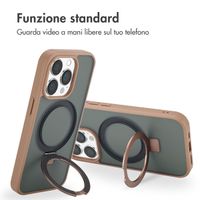 Accezz Cover con anello e supporto con MagSafe Apple iPhone 14 Pro Max - Marrone
