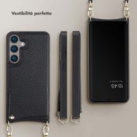 Selencia Cover per telefono Nova con cordino e portacarte Samsung Galaxy S24 - Nero