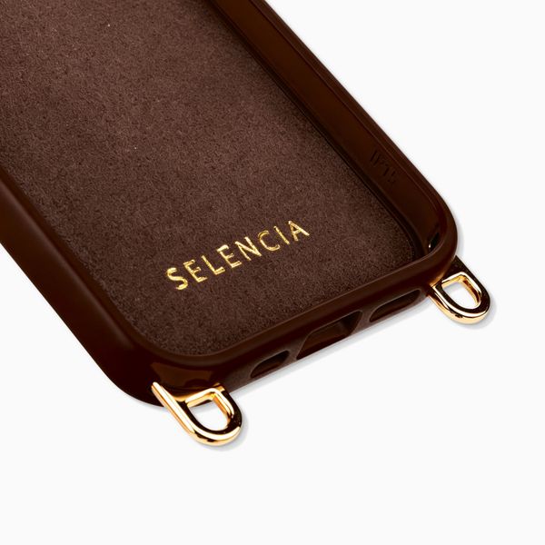 Selencia Cover posteriore Rivièra con MagSafe con ganci rimovibili Apple iPhone 14 / 13 - Choco Brown