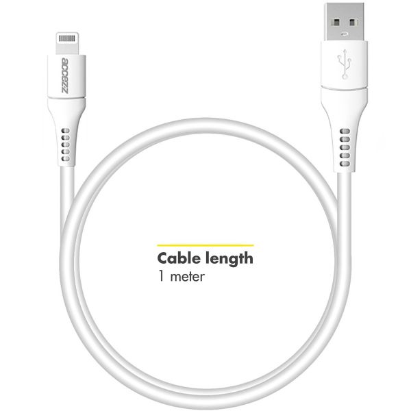 Accezz Cavo da Lightning a USB - Certificato MFI - 1 metro - Bianco
