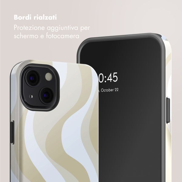 Selencia Cover posteriore Vivid con MagSafe Apple iPhone 13 - Desert Waves Beige