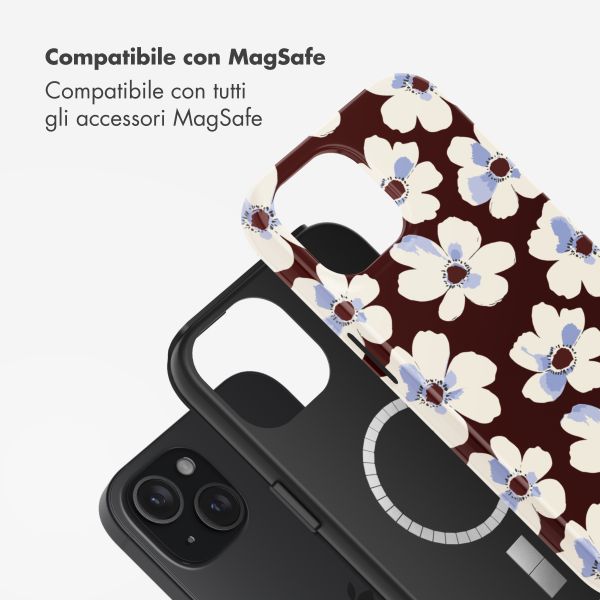 Selencia Cover posteriore Vivid con MagSafe Apple iPhone 15 - Choco Flower Pop