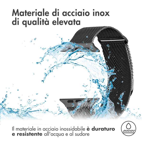 imoshion Cinturino milanese magnetico Apple Watch | 44/45/46/49 mm - Taglia S - Nero