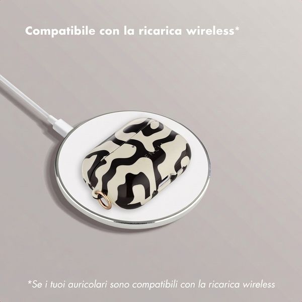 Selencia Cover Vivid  Apple Airpods Pro 3 - Art Wave Black