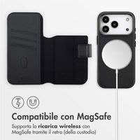 Accezz Cover in pelle 2 in 1 con MagSafe Apple iPhone 17 Pro - Onyx Black