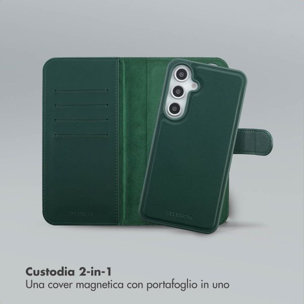 Selencia Libreria rimovibile Olyn con MagSafe Samsung Galaxy S24 FE - Verde