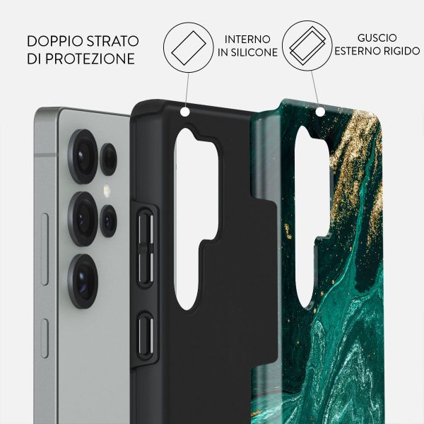 Burga Cover Posteriore Resistente Samsung Galaxy S25 Ultra - Emerald Pool