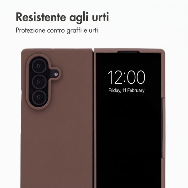 Accezz Cover in silicone liquido con MagSafe Samsung Galaxy Z Fold 8 Ultra - New Tea Brown