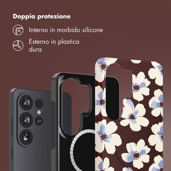 Selencia Cover posteriore Vivid con MagSafe Samsung Galaxy S26 Ultra - Choco Flower Pop