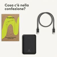 imoshion Powerbank compatta da 10.000 mAh – Powerbank piccola – Quick Charge e Power Delivery – Nero