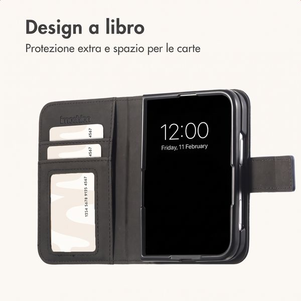 imoshion Cover a libro di Lusso Apple iPhone Duo - Nero