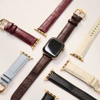 Burga Cinturino in vera pelle  - Apple Watch | 44/45/46/49 mm / Attacco universale 20 mm - Buttermelt / Gold