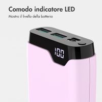 imoshion Powerbank da 20.000 mAh - Caricabatterie rapido da 22,5 W - USB-C / USB-A - Rosa