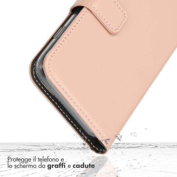 Selencia Cover a libro in vera pelle Apple iPhone 14 Pro - Dusty Pink