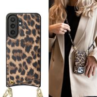 Selencia Cover per telefono Nova con cordino e portacarte Samsung Galaxy A57 (5G) - Leopard