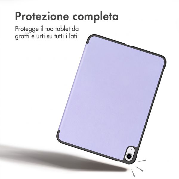 imoshion Cover a libro Trifold Apple iPad 11 (2025) 11 pollici A16 / iPad 10 (2022) 10.9 pollici - Lilla