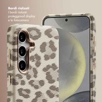 Selencia Cover Sabi Stampa pantera con MagSafe Samsung Galaxy S24 - Soft Ivory