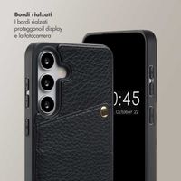 Selencia Cover per telefono Nova con cordino e portacarte Samsung Galaxy S25 / S24 - Nero