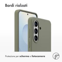 Accezz Cover in silicone liquido con MagSafe Samsung Galaxy S26 - Cooper Green